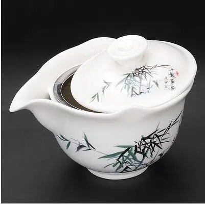 Jingdezhen-Anti-scald Large Ceramic Blue and White Porcelain Cover Bowl, Tea Cup, Chinese Tea Set, Jingdezhen Gaiwan, New