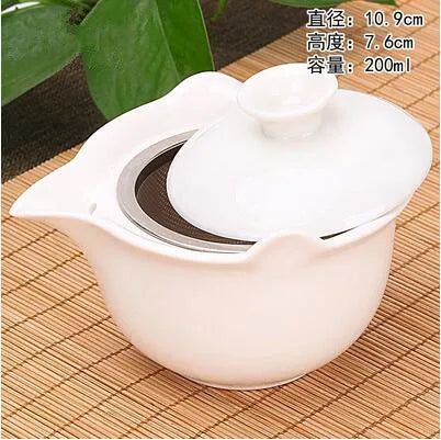 Jingdezhen-Anti-scald Large Ceramic Blue and White Porcelain Cover Bowl, Tea Cup, Chinese Tea Set, Jingdezhen Gaiwan, New