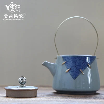 Jingdezhen Blue And White Ceramic Travel Tea Set Hand-painted Antique Kung Fu Green Black Teapot Tea Cup Set Gift Free Shipping