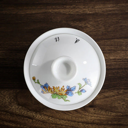 Jingdezhen Blue and White Porcelain Gaiwan Teacup Handmade Ceramic Tea Bowl Chinese Home Porcelain Teaware Drinkware 250ml