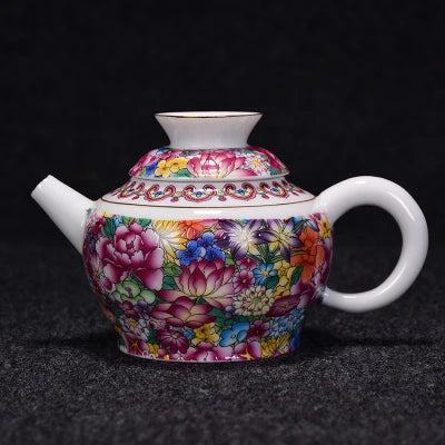 Jingdezhen Ceramic Enamel Gold Teapot Kung Fu Tie Guan Yin Green Tea Set Blue And White Porcelain Home Water Kettle Teaware