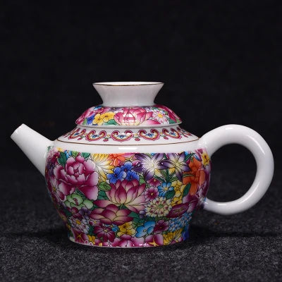 Jingdezhen Ceramic Enamel Gold Teapot Kung Fu Tie Guan Yin Green Tea Set Blue And White Porcelain Home Water Kettle Teaware