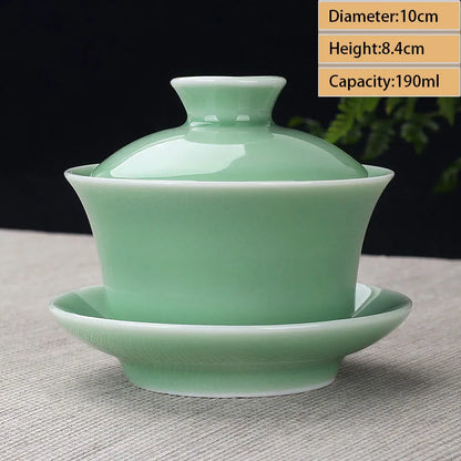 Jingdezhen Ceramic Gaiwan Teacup handmade Tea Tureen Boutique tea bowl Chinese Porcelain Teaware Accessories Drinkware