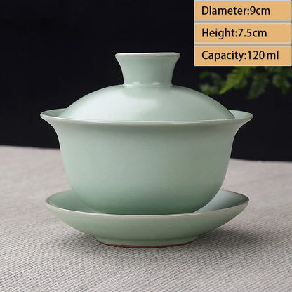 Jingdezhen Ceramic Gaiwan Teacup handmade Tea Tureen Boutique tea bowl Chinese Porcelain Teaware Accessories Drinkware
