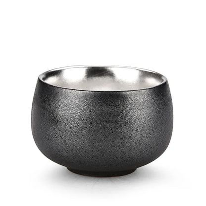 Jingdezhen Ceramic Silver Tea Cup Handmade Silver Master Cup Portable Personal Single Cup Customized Household Teacup Teaware