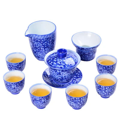 Jingdezhen Ceramic Tea Sets tea Blue And White Porcelain Set Home Teapot Cup Lid Bowl Kung Fu Black Tea Pu-erh Teaware Gift Box