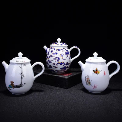 Jingdezhen Ceramic Teapot Celadon Chinese Kungfu Da Hong Pao Green Tea Set Household Handmade Simple Teaware Free Shipping