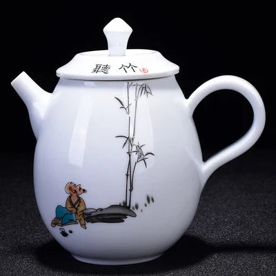 Jingdezhen Ceramic Teapot Celadon Chinese Kungfu Da Hong Pao Green Tea Set Household Handmade Simple Teaware Free Shipping
