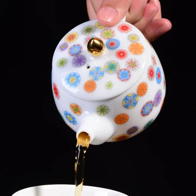 Jingdezhen Ceramic Teapot Small Fresh Single Pot Chinese Kungfu Green Tea Set Machine Blue And White Porcelain Filter Teaware