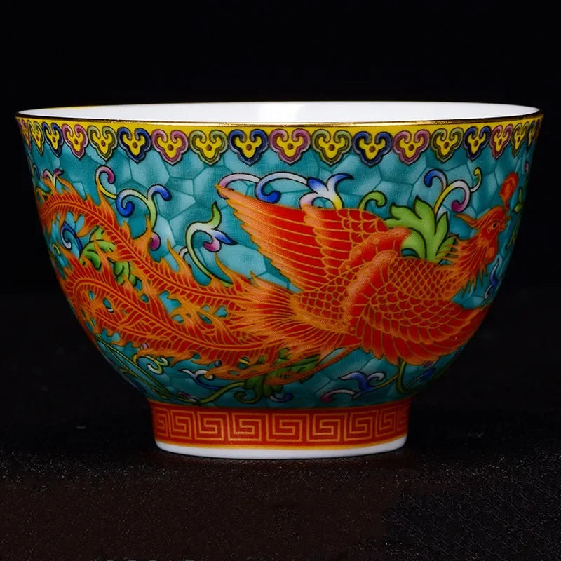 Jingdezhen Ceramic teacup Oolong tea Boutique tea bowl Handmade porcelain Tea set Accessories Master Teacup Personal Single Cup