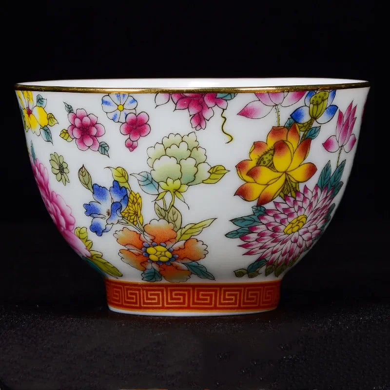 Jingdezhen Ceramic teacup Oolong tea Boutique tea bowl Handmade porcelain Tea set Accessories Master Teacup Personal Single Cup