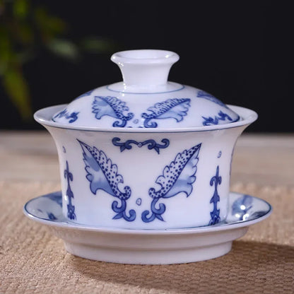 Jingdezhen Ceramics Gaiwan Home Handmade Tea Tureen Boutique with Cover Teacup Tea Ceremony Accessories Personal Tea Cup
