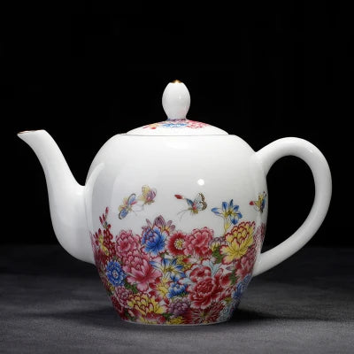 Jingdezhen Enamel Ceramic Teapot Kung Fu Green Tea Set Hand-painted Blue And White Xi Shi pot Porcelain Pastels Teapot Teaware