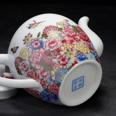 Jingdezhen Enamel Ceramic Teapot Kung Fu Green Tea Set Hand-painted Blue And White Xi Shi pot Porcelain Pastels Teapot Teaware