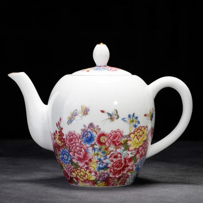 Jingdezhen Enamel Ceramic Teapot Kung Fu Green Tea Set Hand-painted Blue And White Xi Shi pot Porcelain Pastels Teapot Teaware