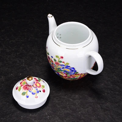 Jingdezhen Enamel Ceramic Teapot Kung Fu Jin Jun Mei Green Tea Set Porcelain Pastels Home Filter Small Teapot Teaware