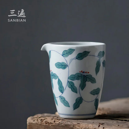Jingdezhen Hand-Painted Retro Blue and White Pitcher Chinese Stoneware Tea Pitcher Ceramic Tea Set Tea Pot
