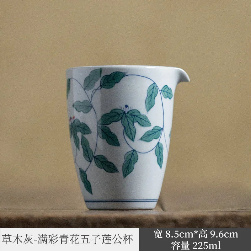 Jingdezhen Hand-Painted Retro Blue and White Pitcher Chinese Stoneware Tea Pitcher Ceramic Tea Set Tea Pot