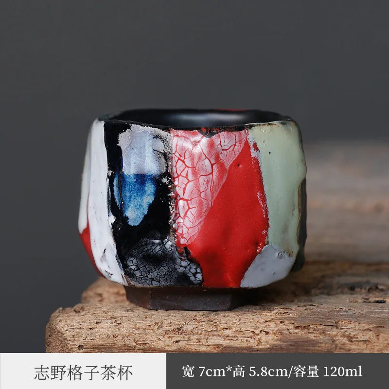 Jingdezhen Handmade Zhiyaki Flambe Tea Cup Porcelain Master Cup Tea Cup Private Single Cup Lettered Cup