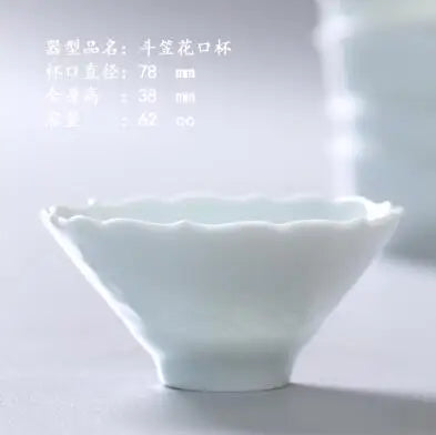 Jingdezhen-Shadow Carved Celadon Sancai Cover Bowl, Kungfu Tea Bowl, Single Gaiwan, Anti Scald Ceramic Tea Cup, Tea Set
