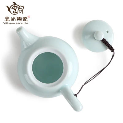 Jingdezhen White Porcelain Chaise Teapot Japanese Tea Ceremony Tea Home Office Kung Fu Da Hong Pao Black Teaware Free Shipping