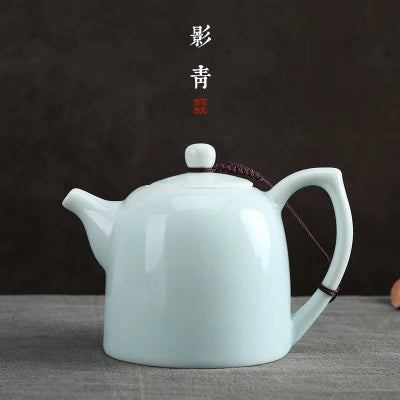 Jingdezhen White Porcelain Chaise Teapot Japanese Tea Ceremony Tea Home Office Kung Fu Da Hong Pao Black Teaware Free Shipping