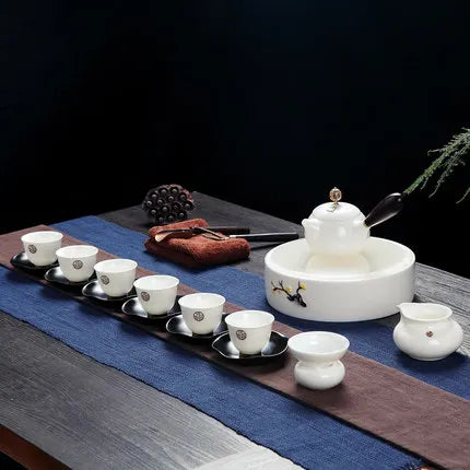 Jingdezhen White Porcelain Teaware Sets Exquisite Ceramic Teapot Kettles Tea Cup Chinese Kung Fu Tea Set Drinkware Free Shipping