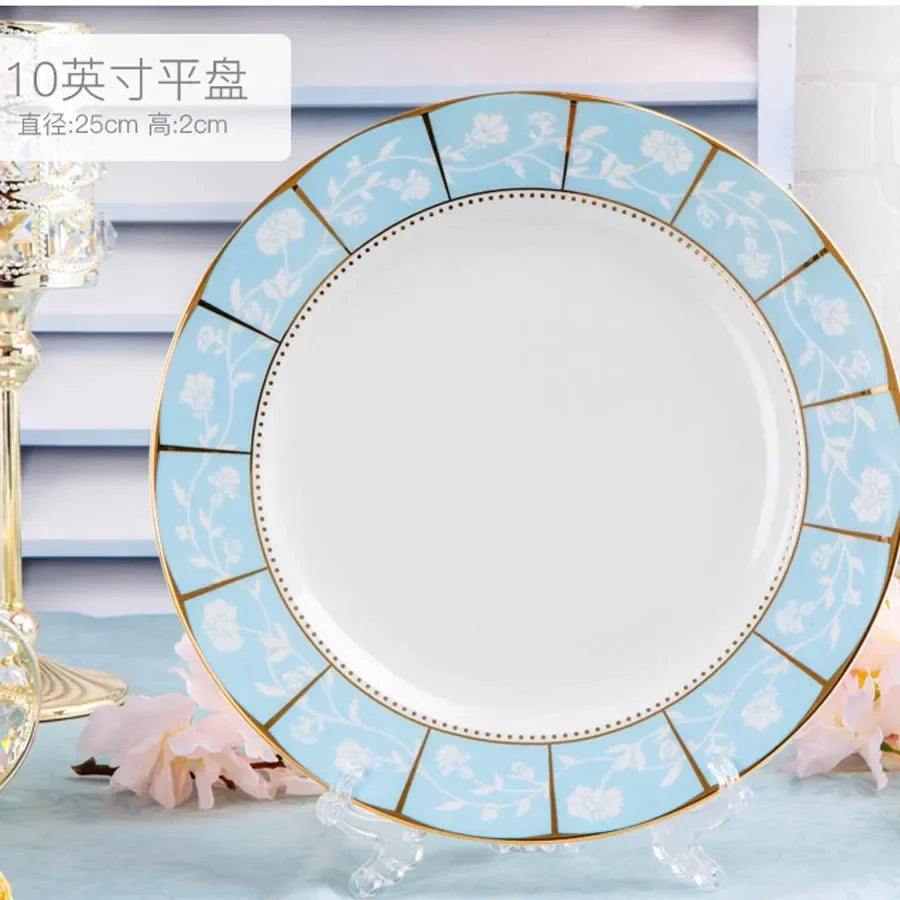 Jingdezhen ceramics tableware Dish Rice Bowl Soup Bowl Salad Noodles Bowl Plate Dinnerware Sets Kitchen Soup Pot Tableware