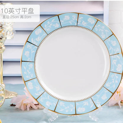 Jingdezhen ceramics tableware Dish Rice Bowl Soup Bowl Salad Noodles Bowl Plate Dinnerware Sets Kitchen Soup Pot Tableware