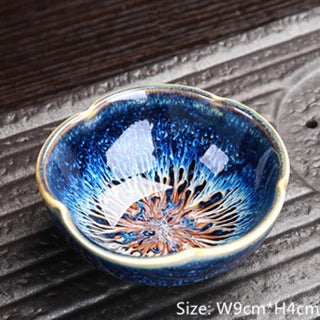 Jingdezhen porcelain tea cup Tian Mu fine glaze kiln change unique cup of tea for Pu'er tea Chinese kungfu tea cups collection