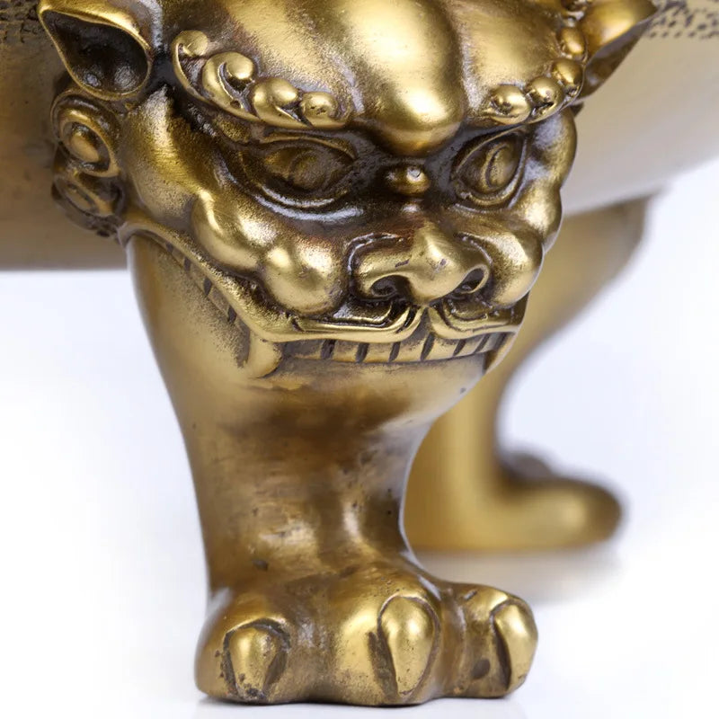 Jishanyuan Buddha-word stove pure copper incense burner Buddhism fitting buddhist supplies Amitabha bibcock tripod round tripod