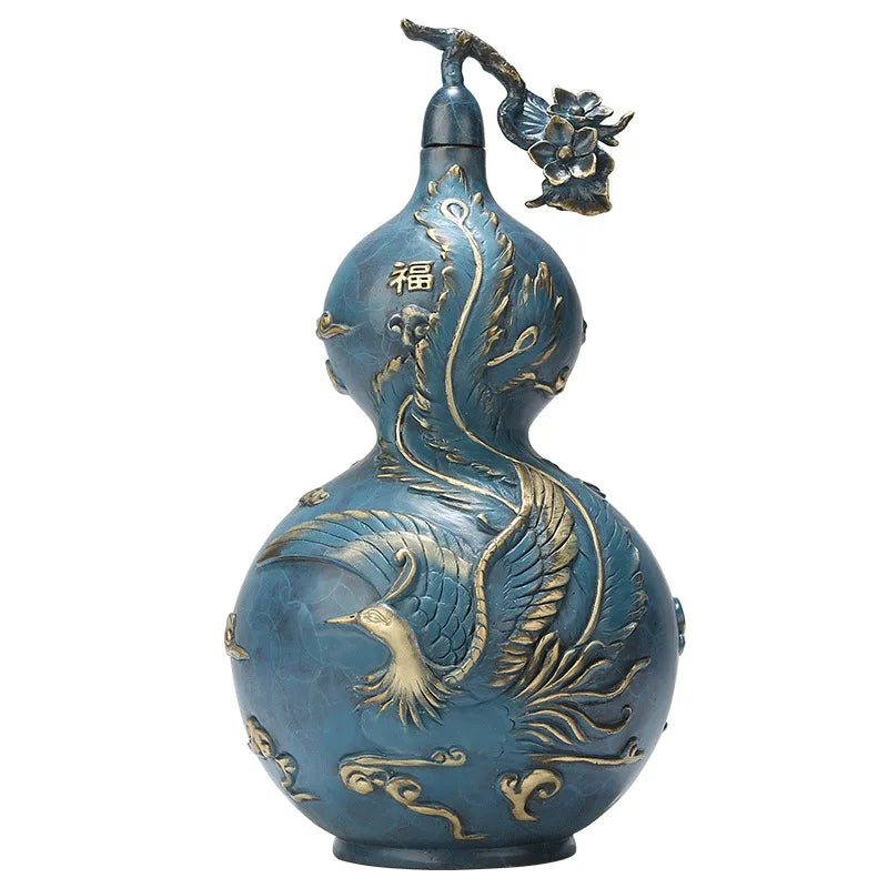 Jishanyuan creative wenwan copper gourd ornaments living room office home decoration factory wholesale 0376