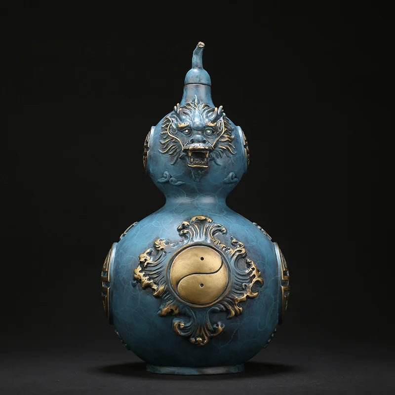 Jishanyuan creative wenwan copper gourd ornaments living room office home decoration factory wholesale 0376