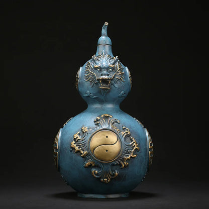 Jishanyuan creative wenwan copper gourd ornaments living room office home decoration factory wholesale 0376