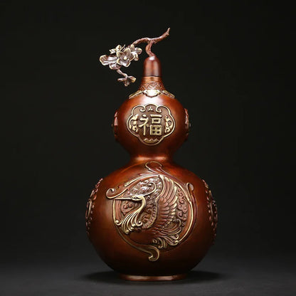 Jishanyuan creative wenwan copper gourd ornaments living room office home decoration factory wholesale 0376