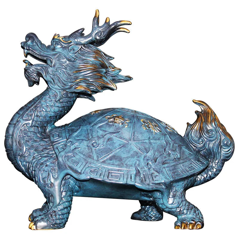 Jishanyuan pure copper Babao dragon turtle ornaments longevity dragon turtle to send birthday gifts to the elderly manufacturer