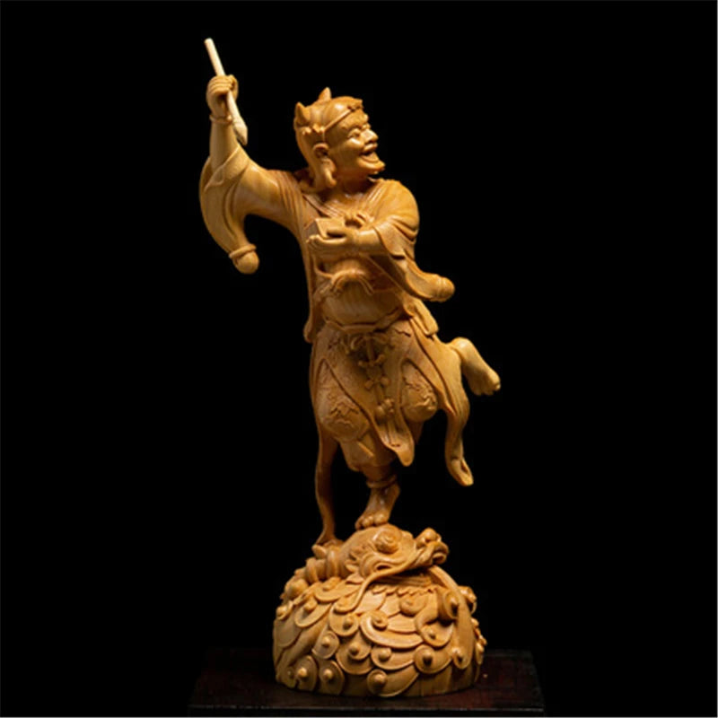 Judge Writer Andromeda Chinese Mythical Figures Wood Statue Home Decoration Craft Ornament