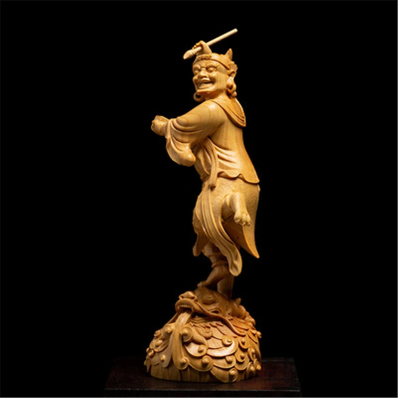 Judge Writer Andromeda Chinese Mythical Figures Wood Statue Home Decoration Craft Ornament