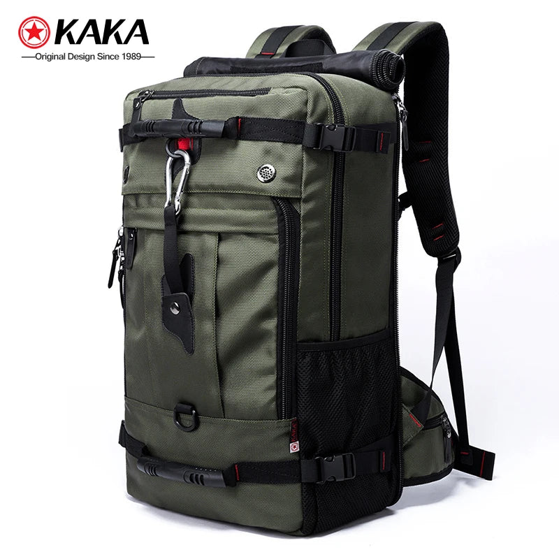 KAKA 50L Waterproof Travel Backpack Men Women Multifunction 17.3 Laptop Backpacks Male outdoor Luggage Bag mochilas Best quality