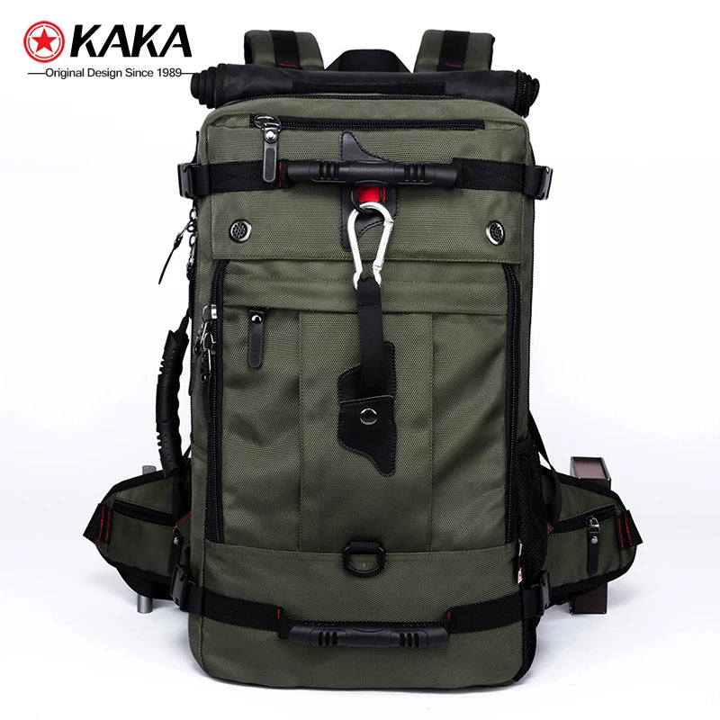 KAKA 50L Waterproof Travel Backpack Men Women Multifunction 17.3 Laptop Backpacks Male outdoor Luggage Bag mochilas Best quality