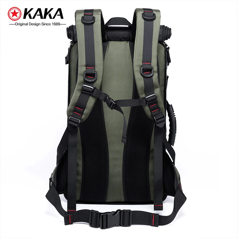 KAKA 50L Waterproof Travel Backpack Men Women Multifunction 17.3 Laptop Backpacks Male outdoor Luggage Bag mochilas Best quality