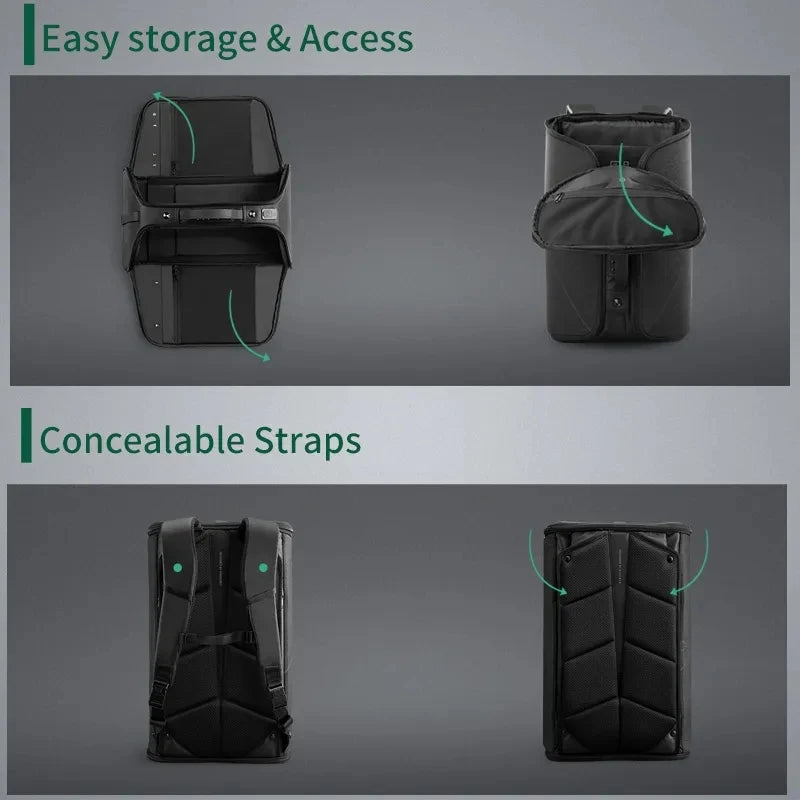 KINCASE Anti-theft Men Backpack Foldable Travel Bag Laptop Backpack 15.6 inch Cut-proof /USB Charge/TSA Lock/Rfid Block