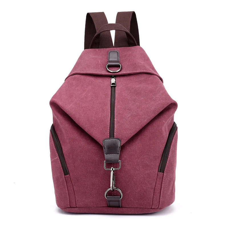 KMFFLY Brand Women Canvas Backpack Preppy Style School Lady Girl Student School Laptop Bag Top Quality Canvas Mochila Bolsas2024