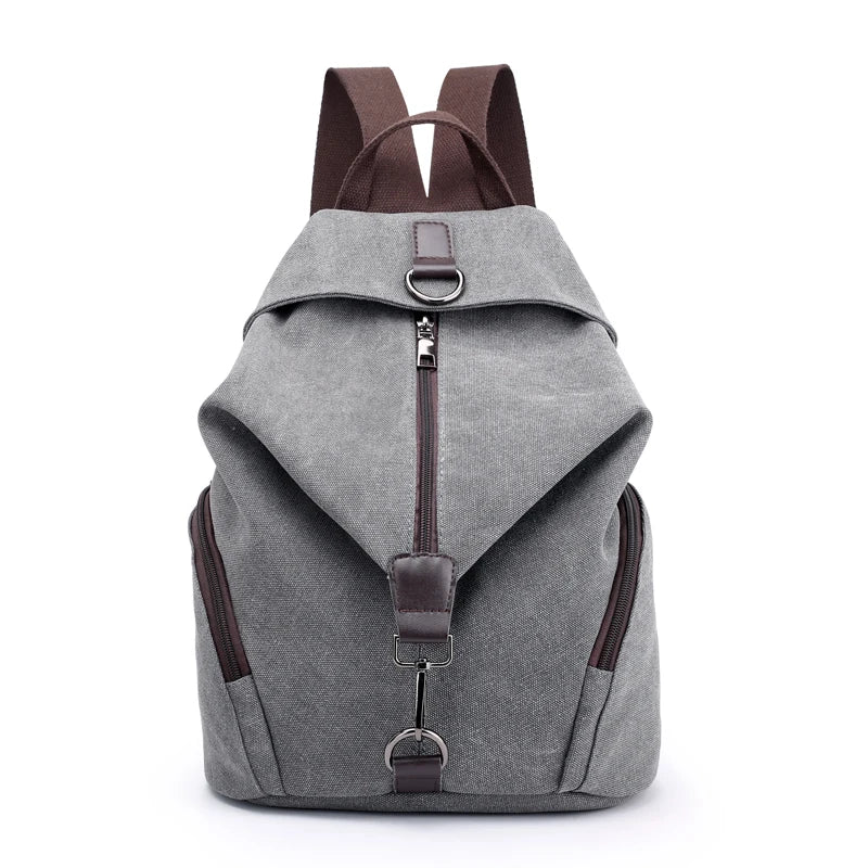 KMFFLY Brand Women Canvas Backpack Preppy Style School Lady Girl Student School Laptop Bag Top Quality Canvas Mochila Bolsas2024