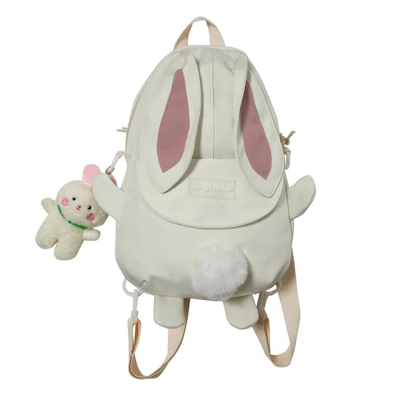 Kawai Girl Lolita Backpack Rabbit Ears Pink Bags Lolvely mochilas escolares anime bolsos japoneses