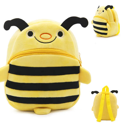 Kawaii 3D Cartoon Animals Kids School Bag for Girls Safety Soft Plush Kindergarten Children Backpacks Child Outdoors Snack Bags