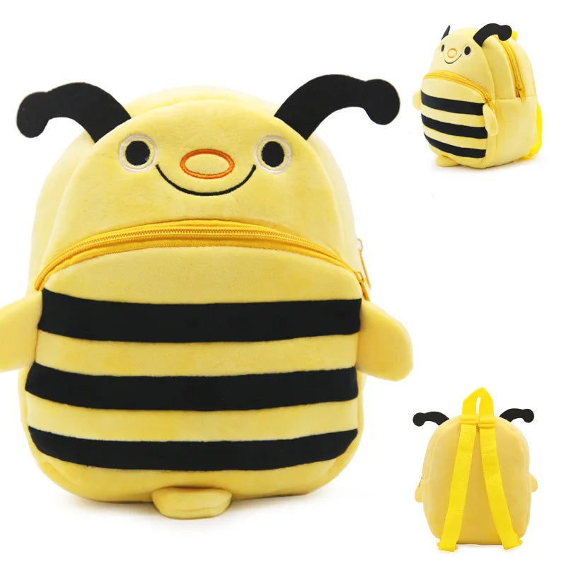 Kawaii 3D Cartoon Animals Kids School Bag for Girls Safety Soft Plush Kindergarten Children Backpacks Child Outdoors Snack Bags