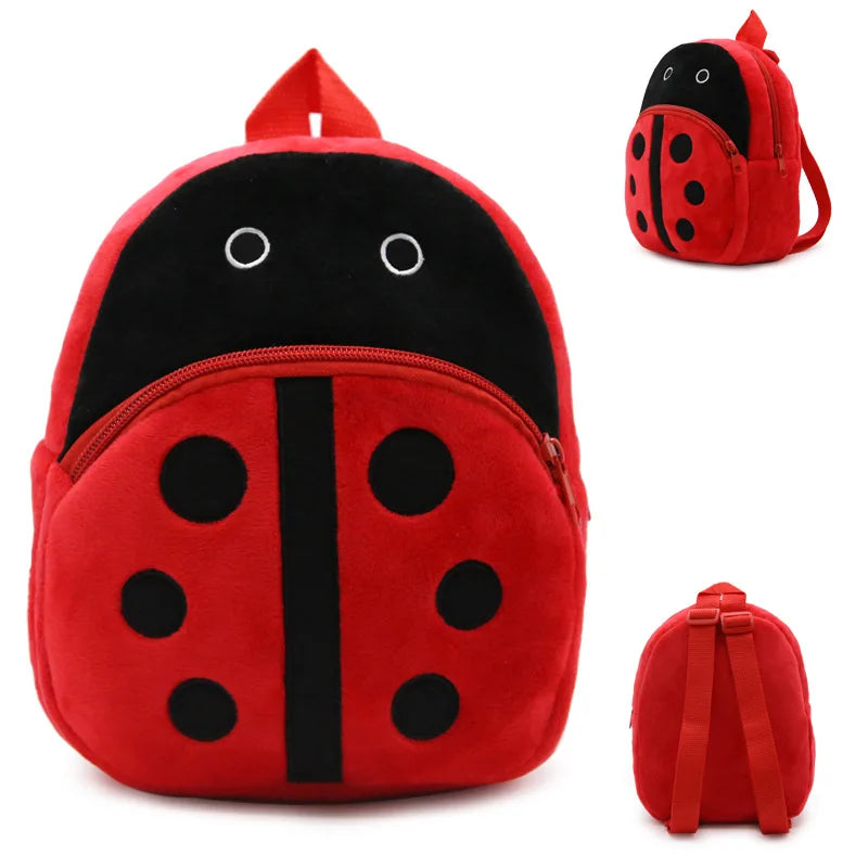 Kawaii 3D Cartoon Animals Kids School Bag for Girls Safety Soft Plush Kindergarten Children Backpacks Child Outdoors Snack Bags