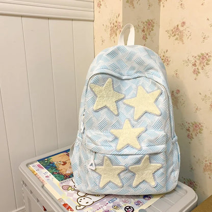 Kawaii Backpack with Cute Accessories Pendant cute girl five pointed star School Backpack