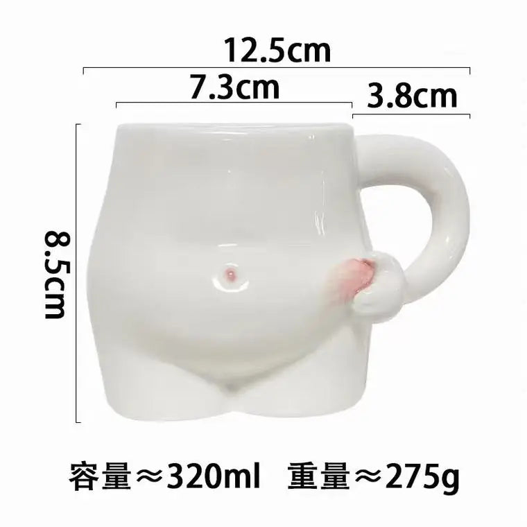 Kawaii Ceramic Mug Cute Coffee Cup Milk Tea Water Cups Creative Pinch Belly Cup Mug Gift Porcelain Drinking Coffee Mugs